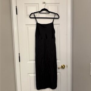 Old Navy Black Spaghetti Strap Slip Midi Dress